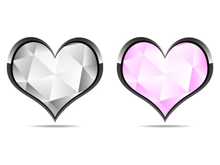 diamond hearts のイラスト素材