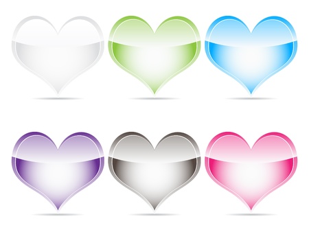 hearts differnt colorsのイラスト素材