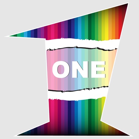  Number one colorful texture のイラスト素材