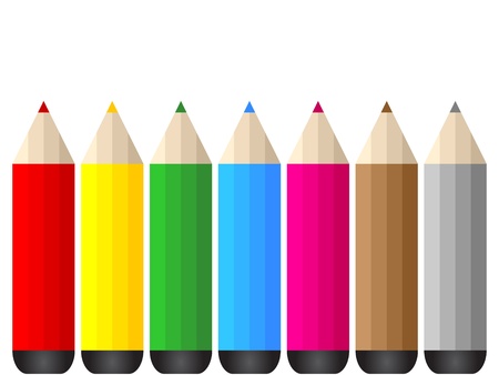 colorful pencilsのイラスト素材