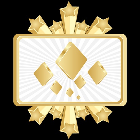 poker banner-rhombusのイラスト素材