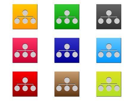 network web buttons different colorsのイラスト素材