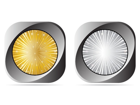 golden and silver buttonsのイラスト素材