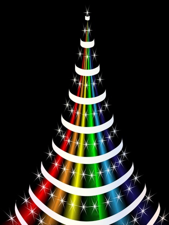 Abstract christmas tree vector illustrationのイラスト素材