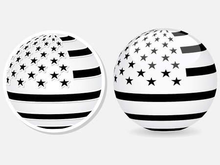 American flag on ballのイラスト素材
