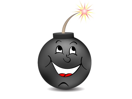 Black bomb vector illustrationのイラスト素材