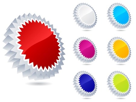 3d web buttons different colorsのイラスト素材