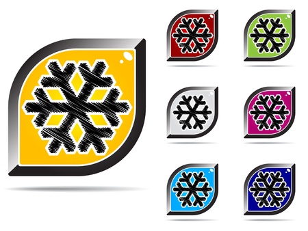 christmas button vector illustrationのイラスト素材