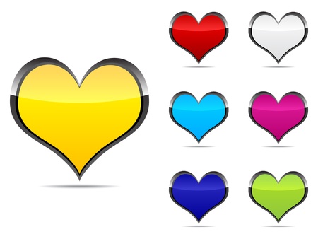 hearts different colors vector illustrationのイラスト素材