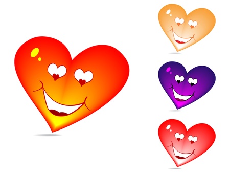 hearts different colors vector illustrationのイラスト素材