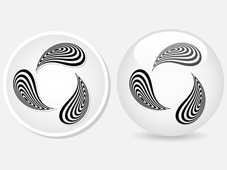 loop white buttonのイラスト素材