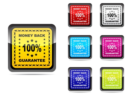 100 % GUARANTEE label vector illustrationのイラスト素材