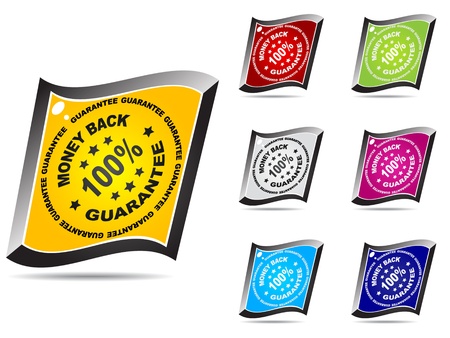 100 % GUARANTEE label vector illustrationのイラスト素材
