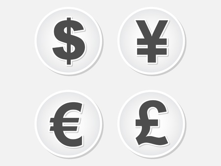 money icons illustrationのイラスト素材