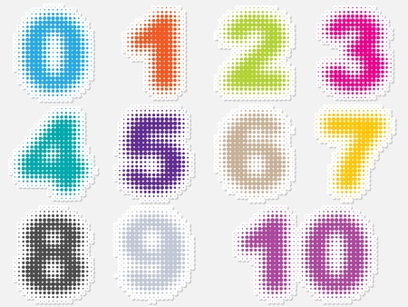 Dot numbersのイラスト素材