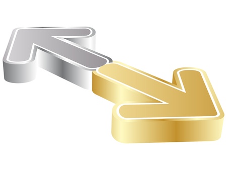 Opposite arrow vector illustration
のイラスト素材