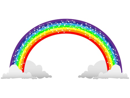 rainbow background vector illustrationのイラスト素材