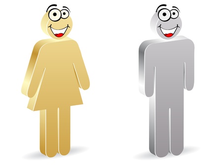  women and men iconのイラスト素材