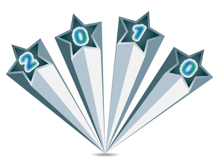 2010 year vector illustrationのイラスト素材