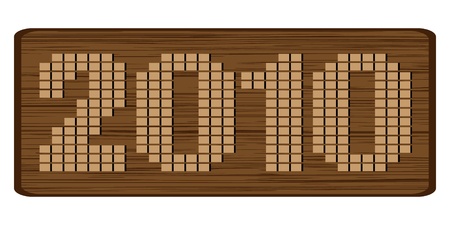 2010 year vector illustrationのイラスト素材