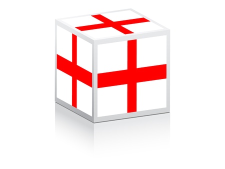 England flag on box vector illustrationのイラスト素材