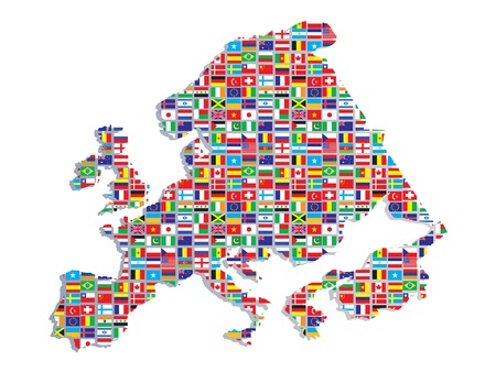  european map vector illustrationのイラスト素材