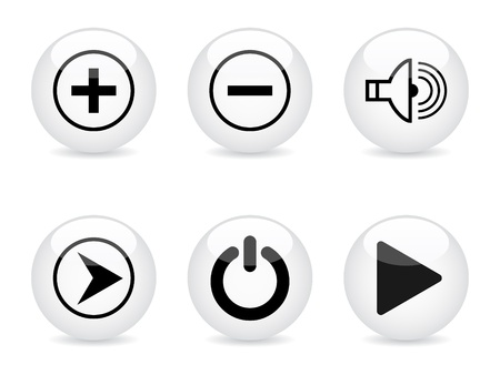 media buttons vector illustrationのイラスト素材