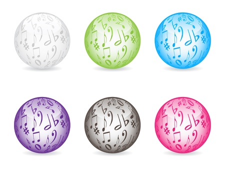 musical buttons different colors vector illustrationのイラスト素材