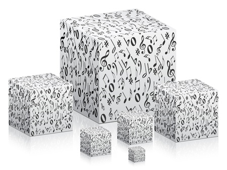 musical boxes vector illustrationのイラスト素材