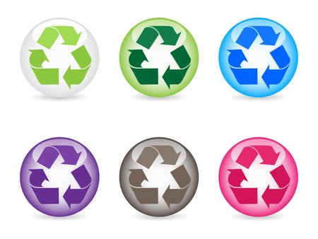 recycling icons different colors vector illustrationのイラスト素材