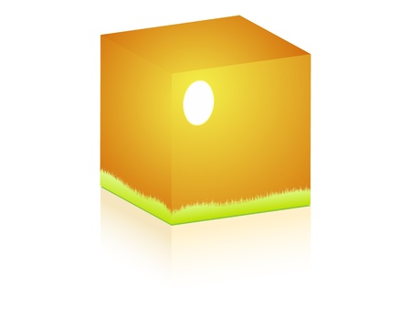 sunshine on box vector illustrationのイラスト素材
