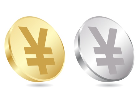 coins of yen vector illustrationのイラスト素材