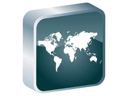 world map buttonのイラスト素材