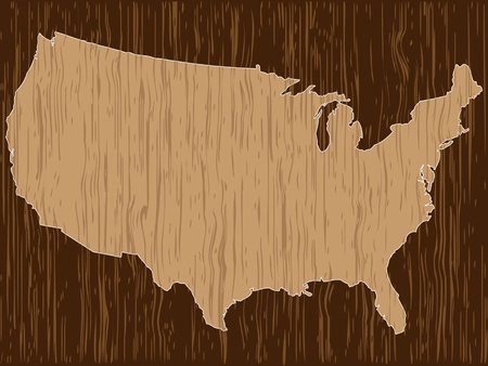 american map wooden textureのイラスト素材