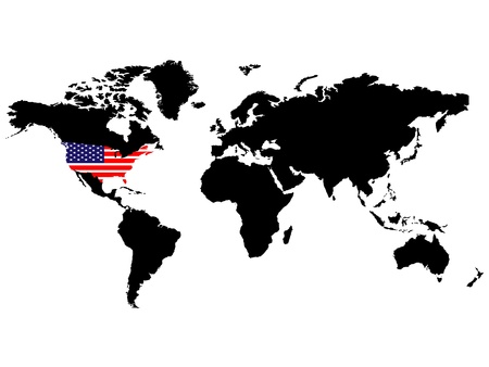 USA position in the world vector illustrationのイラスト素材