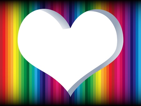 Colorful heart frame vector illustrationのイラスト素材