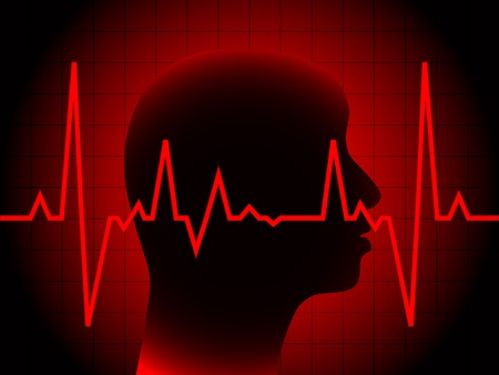 heart pulse illustrationのイラスト素材