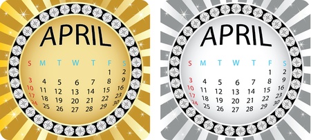 calendar aprilのイラスト素材