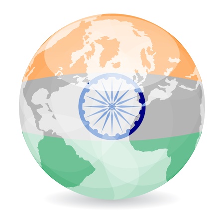 indian flag ballのイラスト素材