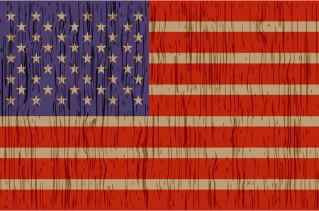 american flag wooden textureのイラスト素材