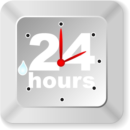 twenty hours buttonのイラスト素材