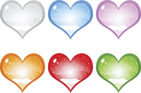 crystal heartsのイラスト素材