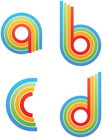 colorful lettersのイラスト素材