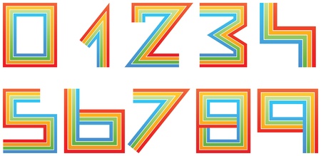 colorful numbersのイラスト素材