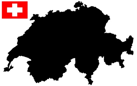map of switzerlandのイラスト素材