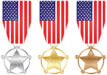 american medal のイラスト素材