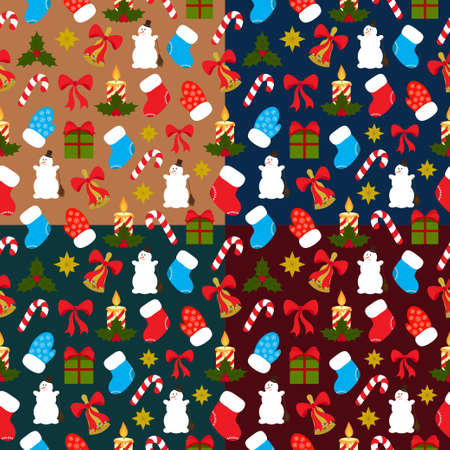 Christmas seamless patternのイラスト素材