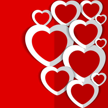 Vector illustration of Hearts for Valentine s Dayのイラスト素材