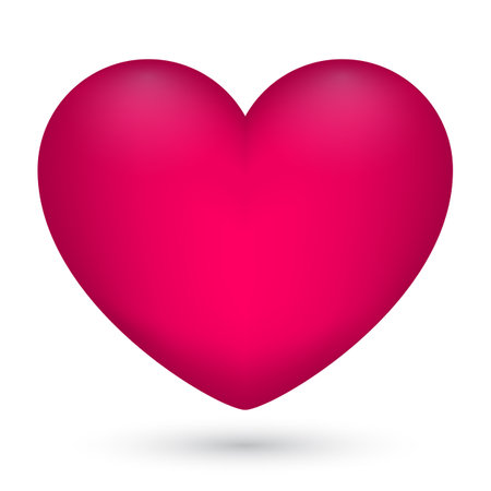 Vector illustration of pink heart on white background for Valentine s Dayのイラスト素材