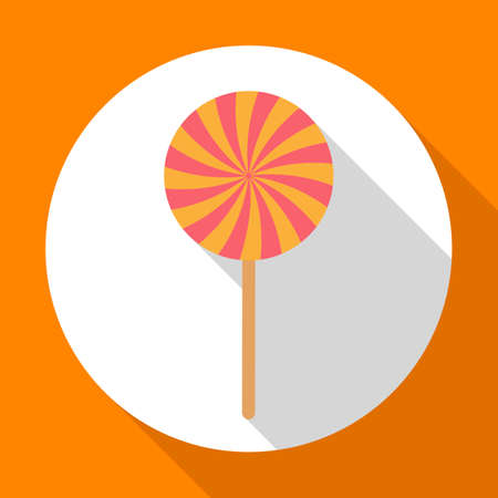 Halloween candy flat icon with long shadow.のイラスト素材